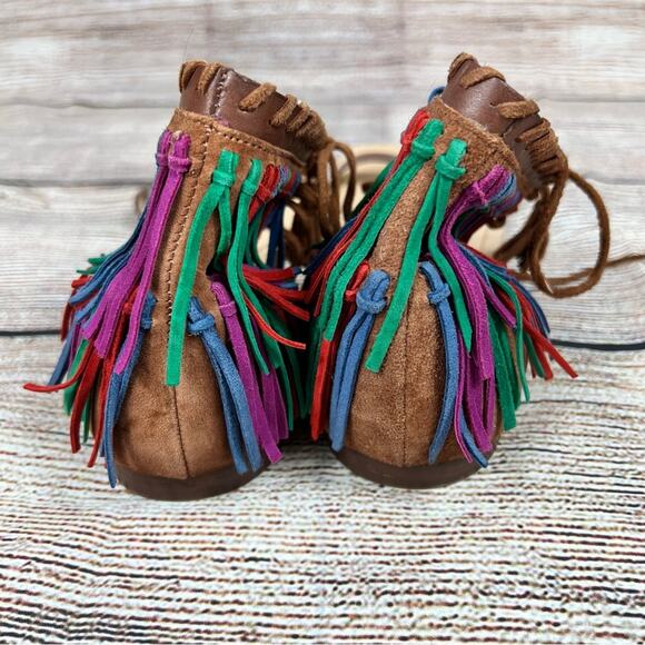 Zara Multicolor Fringe Sandals - Picture 5 of 13